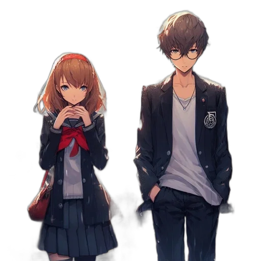 jacket, dress, anime, concept art transparent PNG cut-out