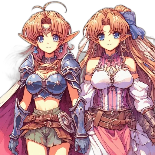 fantasy art, concept art, anime, pixel art transparent PNG cut-out
