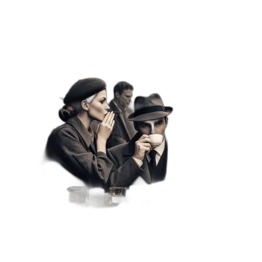 hat, mask, jacket, face transparent PNG cut-out
