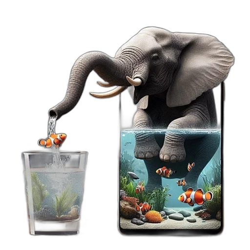 animal, bottle, photorealistic, concept art transparent PNG cut-out