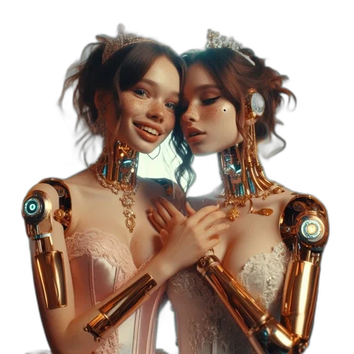 robot, jewelry, dress, mask transparent PNG cut-out