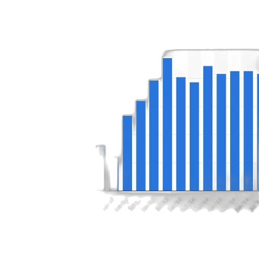 blue, bar, graph, showing transparent PNG cut-out