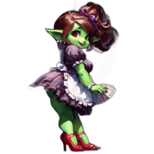staff, dress, mask, creature transparent PNG cut-out