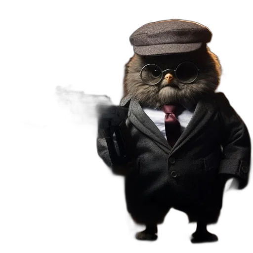 staff, animal, hat, jacket transparent PNG cut-out