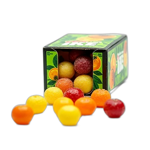 food, 3d render, colorful, box transparent PNG cut-out