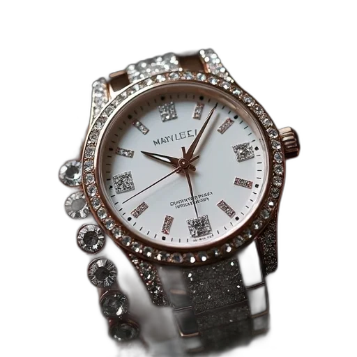 jewelry, 3d render, watches, swarowski transparent PNG cut-out