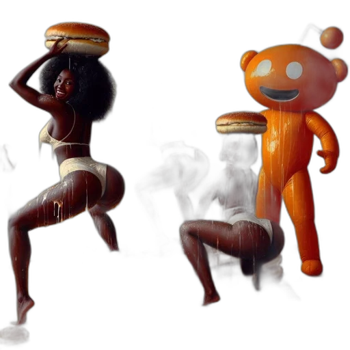 food, concept art, 3d render, pixel art transparent PNG cut-out