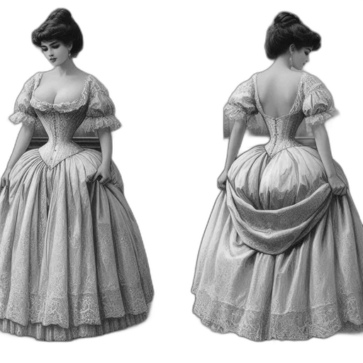 dress, hat, 3d render, photorealistic transparent PNG cut-out