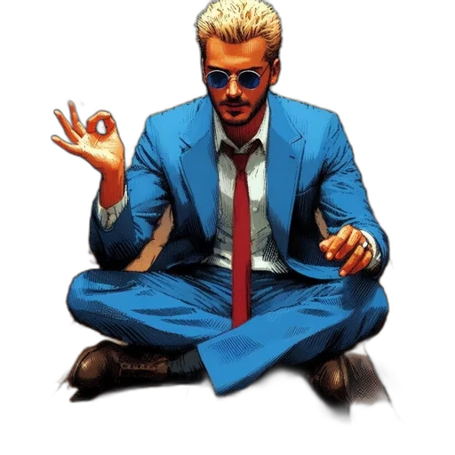 jacket, face, comic book art, concept art transparent PNG cut-out