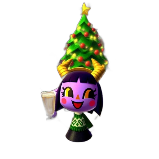 staff, hat, creature, pixel art transparent PNG cut-out