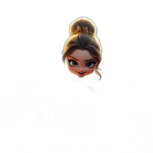 hair, creature, face, staff transparent PNG cut-out