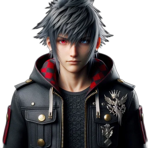 jacket, face, concept art, 3d render transparent PNG cut-out