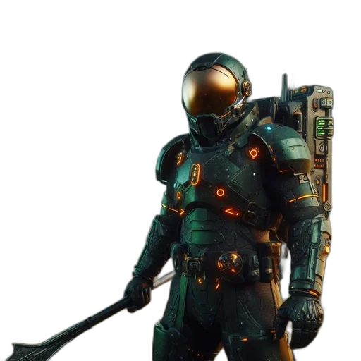 sword, robot, weapon, staff transparent PNG cut-out