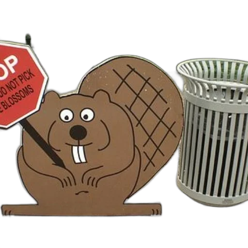 food, cartoon, beaver, holding transparent PNG cut-out