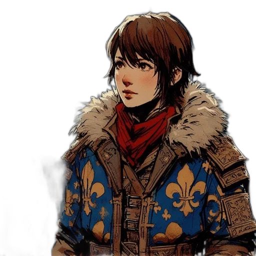 jacket, face, staff, concept art transparent PNG cut-out