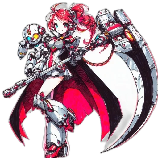 weapon, robot, sword, staff transparent PNG cut-out