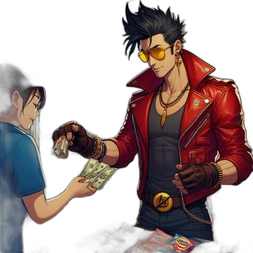 jacket, concept art, comic book art, cyberpunk transparent PNG cut-out