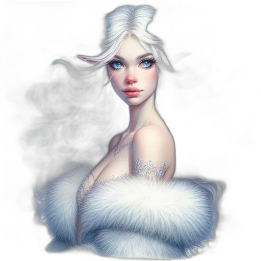 dress, face, dragon, fantasy art transparent PNG cut-out