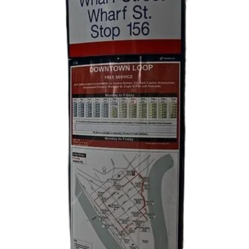 city street, bus, stop, sign transparent PNG cut-out