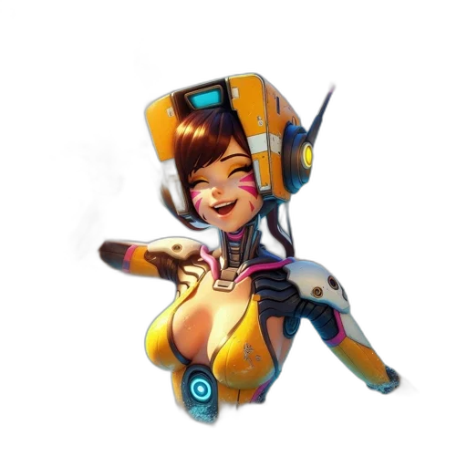 robot, weapon, staff, face transparent PNG cut-out