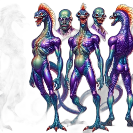 creature, concept art, fantasy art, cyberpunk transparent PNG cut-out