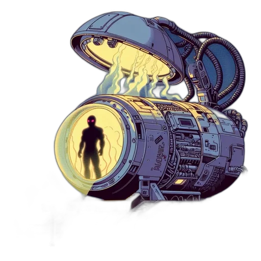 robot, weapon, mask, creature transparent PNG cut-out