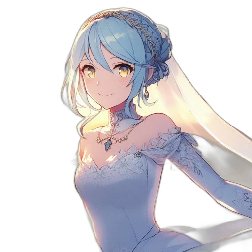 dress, crown, staff, flower transparent PNG cut-out