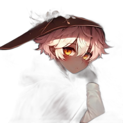 hat, mask, staff, creature transparent PNG cut-out