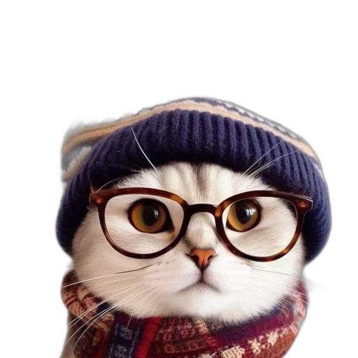 hat, animal, photorealistic, cartoon transparent PNG cut-out