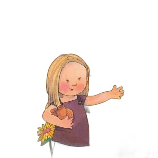 flower, staff, dress, creature transparent PNG cut-out