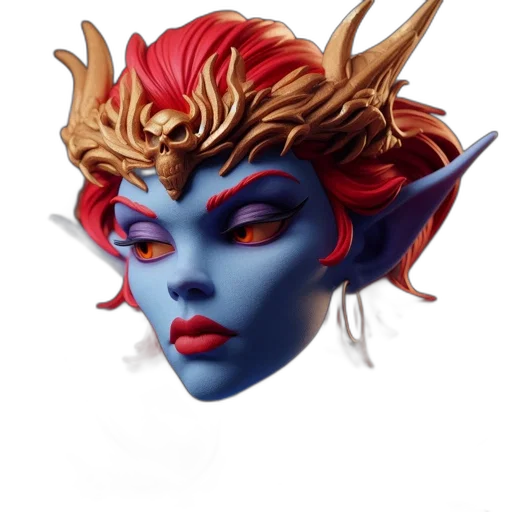 mask, face, crown, staff transparent PNG cut-out