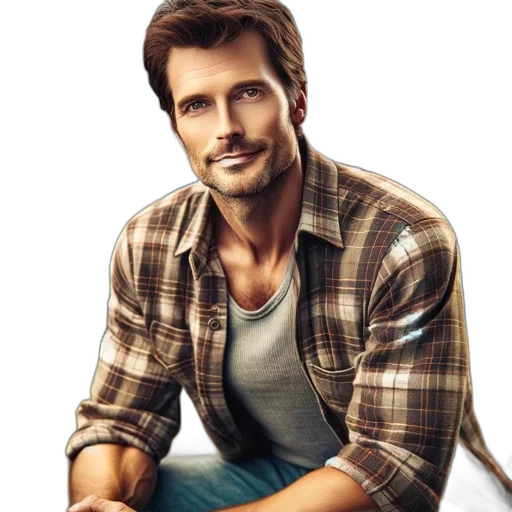 jacket, photorealistic, man, casual transparent PNG cut-out