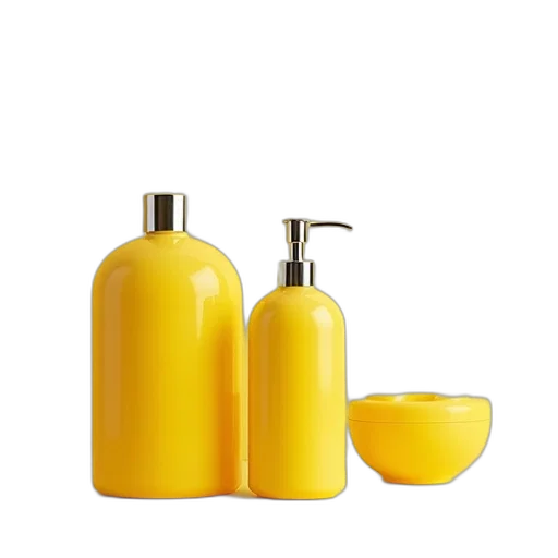 bottle, photorealistic, golden, set transparent PNG cut-out