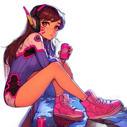 shoes, jacket, weapon, vaporwave transparent PNG cut-out