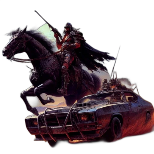 car, weapon, dragon, animal transparent PNG cut-out