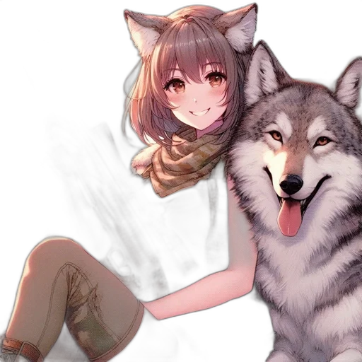 animal, creature, anime, fantasy art transparent PNG cut-out