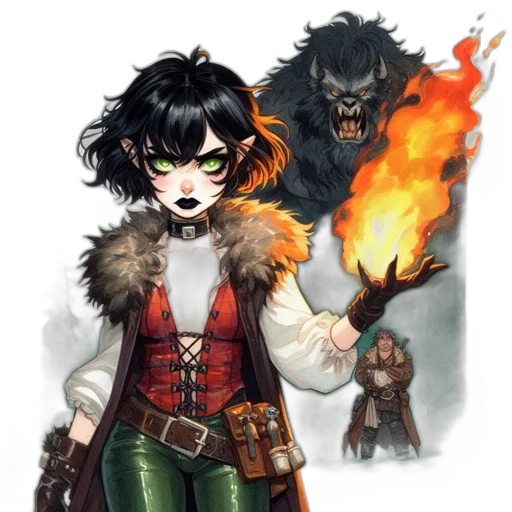 fantasy art, concept art, comic book art, pixel art transparent PNG cut-out