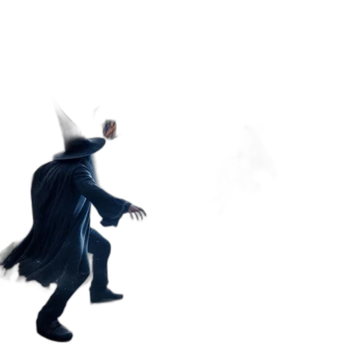 hat, staff, mask, creature transparent PNG cut-out
