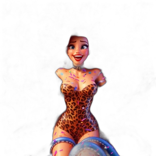 dress, animal, 3d render, concept art transparent PNG cut-out