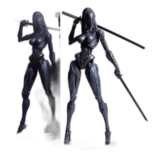 robot, weapon, concept art, 3d render transparent PNG cut-out