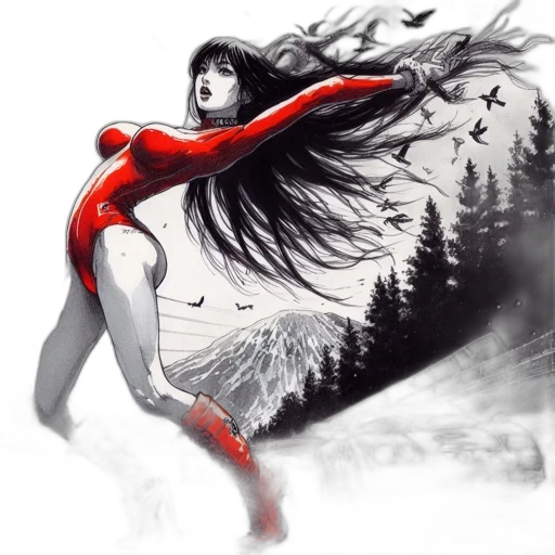 creature, dragon, dress, fantasy art transparent PNG cut-out