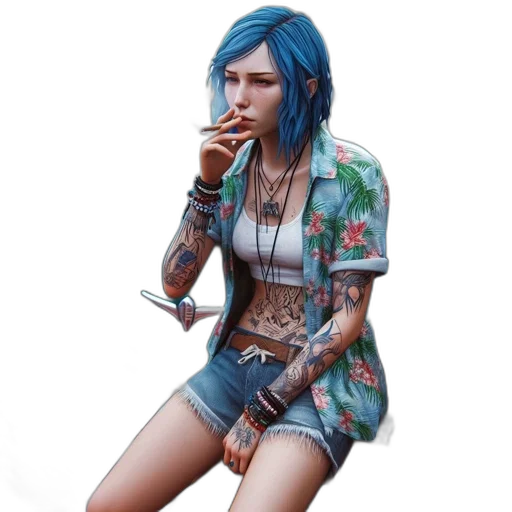 jewelry, jacket, cyberpunk, concept art transparent PNG cut-out