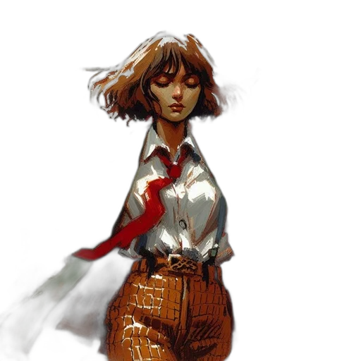 dress, jacket, concept art, comic book art transparent PNG cut-out