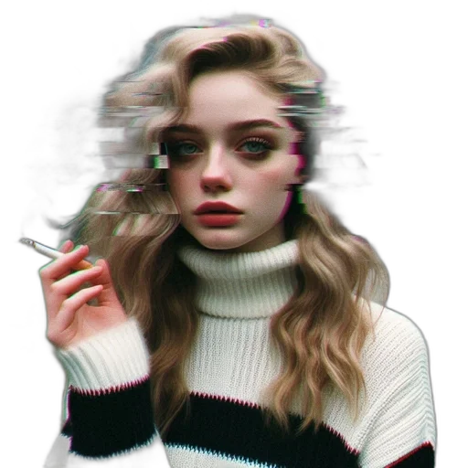 jacket, hair, face, mask transparent PNG cut-out