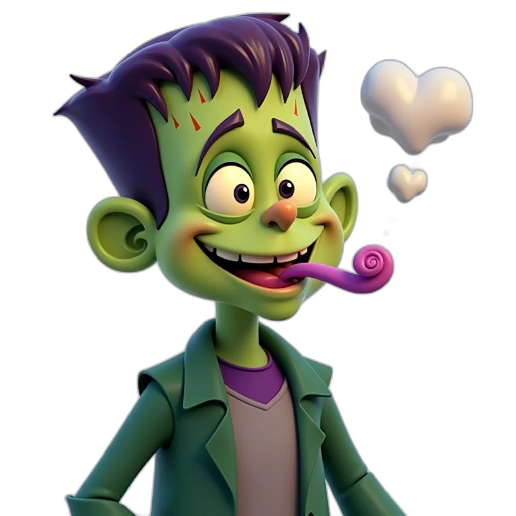 staff, creature, jacket, 3d render transparent PNG cut-out
