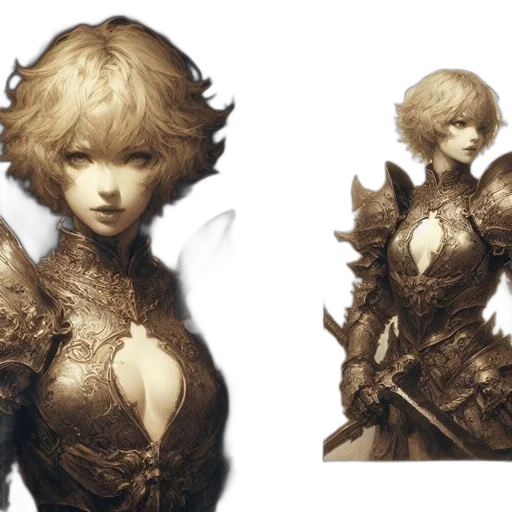 face, concept art, fantasy art, 3d render transparent PNG cut-out