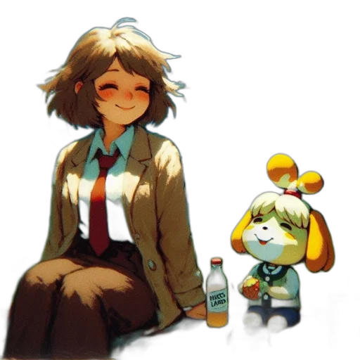 staff, jacket, bottle, creature transparent PNG cut-out