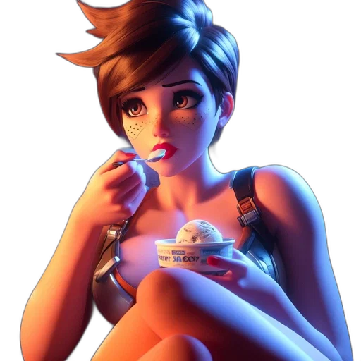 food, face, concept art, 3d render transparent PNG cut-out