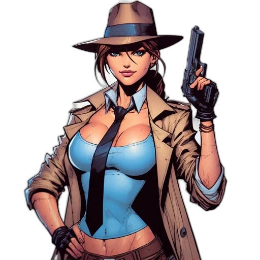 staff, weapon, hat, jacket transparent PNG cut-out