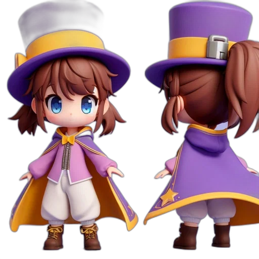 hat, staff, concept art, 3d render transparent PNG cut-out